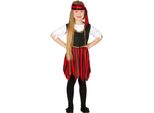 Costume Da Pirata Avventura Carnevale Bambini Pirata Rosso Nero Foulard Ensemble Costume Carnevale Bucaniere Vestito Capitano Alto Mare Coraggioso Paese Individuale, Dimensioni: 128/134 Colore: Rosso