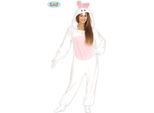 Tuta Kigurumi Animali Costume Di Carnevale Coniglio Bianco Costume Intero Cappello Coniglio, Taglia: 42 - 44 (L) Colore: Bianco