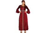 Principessa Medievale Abito Rinascimentale Deluxe Fiaba Regina Costume Rosso Per Carnevale Storicamente Ispirato Regine Regno Pavone, Taglia: 38 - 40 (M) Colore: Grigio