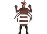 Costume Carnevale Animale Ala Tunica Cappuccio Zanzara Avventura, Taglia: 52 - 54 (L) Colore: Marrone