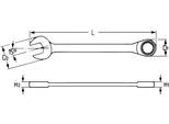 Chiave Combinata A Cricchetto Heytec 12 Mm Lunghezza: 172 Mm