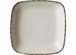 Piatto Fondo Casa Porcelain Crema Quadrato 22 X 22 X 4 Cm