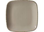 Flirt By R&B 58833 Piatto Da Pranzo Casa, Ø 27 Cm, Quadrato (Arrotondato), Vetroceramica, Marrone/Grigio