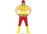 Costume Avventuriero Da Eroe Sportivo Lottatore E Star Del Carnevale, Taglia: 52 - 54 (L) Colore: Giallo