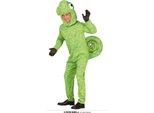 Animale Camaleonte Costume Carnevale Divertente Outfit Colorato Animale Costume Camaleonte Testa Coda Tuta Animali Carnevale Halloween Creativo Affascinante, Taglia: 48 - 50 (M) Colore: Verde