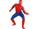 Supereroe Avventura Figura Mascherato Eroe Carnevale Costume Web Design Ragno Avventura Figura Eroe Costume Fumetto Supereroe, Taglia: 48 - 50 (M) Colore: Rosso