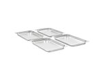 Vidaxl Contenitori Gastronorm 4 Pz. Gn 1/1 40 Mm Acciaio Inox