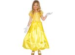 Fiaba Regina Carnevale Costume Principessa Sogno Abito Giallo Maestoso Bambini Festa Carnevale Fantasia Moda Incantevole Reale Avventura Storie Film Tema, Dimensioni: 128/134 Colore: Giallo
