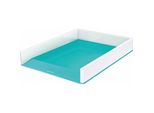 Leitz 5361-10-51 Leitz Wow Duo Colour Vassoio Per Lettere, A4, Polistirolo, Blu Ghiaccio