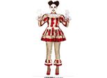 Costume Di Halloween Da Clown Per Adulti Clown Dell'orrore Aspetto Spaventoso Festa Di Carnevale Sanguinoso Inquietante Spettacoli Horror Masquerade Circo, Taglia: 36 - 38 (S) Colore: Beige