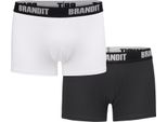Brandit - Boxer 2 Pezzi Bianco/Nero - 3XL