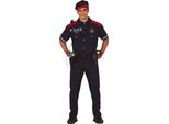 Costume Di Carnevale Da Agente Di Polizia Cappellino Tuta Cintura Costume Di Carnevale Uniforme Di Ruolo Costume Da Festa Casco Autentico Abbigliamento Di Polizia, Taglia: 52 - 54 (L) Colore: Blu
