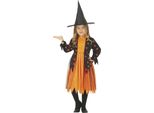Strega Halloween Costume Da Ragno Con Cappello Da Strega Abito Notte Magica, Taglia: 140/146 Colore: Nero