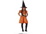 Strega Zucca Halloween Costume Da Strega Bambini Cappotto Magico Personalità Magia Travestimento Magia Stile Abiti Novità Zucca Stampa Moda Strega, Taglia: 128/134 Colore: Arancione