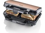 Macchina Per Panini Antiaderente Bestron Xl, 900 Watt, Colore: Rame