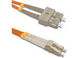 Qoltec Sc/Upc - Lc/Upc Glasfaser-Patchkabel | Multimode | 50/125 | OM2 | Duplex | 5 M