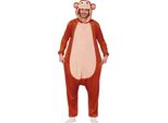 Tuta Scimmia Animale Con Cappuccio Tuta Con Cappuccio Animale Coccoloso Costume Intero Di Carnevale Stravagante Tuta Intera Crema Beige Marrone, Taglia: 42 - 44 (L) Colore: Marrone