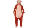 Tuta Scimmia Animale Con Cappuccio Tuta Con Cappuccio Animale Coccoloso Costume Intero Carnevale Stravagante Tuta Intera Crema Beige Marrone, Taglia: 52 - 54 (L) Colore: Marrone