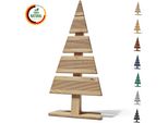 Floranica Albero Di Natale In Legno Naturale 60X27Cm Non Trattato Decorazione Natalizia Per Interni Ed Esterni Albero In Legno Di Larice Fatto A Mano