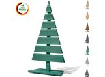 Floranica Albero Di Natale In Legno Naturale 90X45Cm Verde Decorazione Natalizia Per Interni Ed Esterni Albero In Legno Di Larice Fatto A Mano