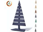 Floranica Albero Di Natale In Legno Naturale 90X45Cm Antracite Decorazione Natalizia Per Interni Ed Esterni Albero In Legno Di Larice Fatto A Mano