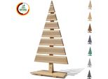 Floranica Albero Di Natale In Legno Naturale 90X45Cm Non Trattato Decorazione Natalizia Per Interni Ed Esterni Albero In Legno Di Larice Fatto A Mano