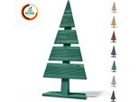 Floranica Albero Di Natale In Legno Naturale 60X27Cm Verde Decorazione Natalizia Per Interni Ed Esterni Albero In Legno Di Larice Fatto A Mano