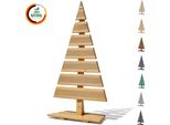 Floranica Albero Di Natale In Legno Naturale 90X45Cm Naturale Decorazione Natalizia Per Interni Ed Esterni Albero In Legno Di Larice Fatto A Mano
