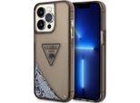 Guess Guhcp14Xlfctpk Custodia Rigida Per Iphone 14 Pro Max6,7 Czarny/Nero Collezione Liquid Glitter Palm