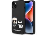 Karl Lagerfeld Klhmp14Msskck Custodia Rigida Per Iphone 14 Plus / 15 Plus 6.7 Nero/Nero Silicone Liquido Karl & Choupette Magsafe