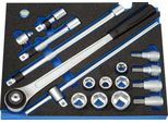 M 50829-53 Set Di Chiavi A Bussola, 17 Pezzi.
