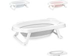 Lorelli Vasca Da Bagno Pieghevole 82 Cm, Con Vani Portaoggetti, Richiudibile, Rivestimento In Canalina Grigio