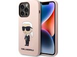 Karl Lagerfeld Klhcp14Lsnikbcp Custodia Rigida Per Iphone 14 Pro 6.1 Rosa/Silicone Iconico