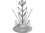 BÉAba, Vassoio Raccogli-Bottiglie Per Albero, Grande Capacità, 6 Bottiglie E Accessori, Vassoio Raccogli-Acqua Rimovibile, Pratico, Design Intelligente, Grigio Chiaro