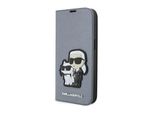 Karl Lagerfeld Klbkp14Xsankcpg Iphone 14Pro Max 6.7 Bookcase Srebrny/Silver Saffiano Karl & Choupette
