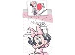 Minnie Mouse Bettbezug Weiß/Rosa - 140 X 200 Cm - Baumwolle - 70 X 90 Cm