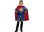 Costume Da Re Medievale Bambini Principe Tunica Guerriero Mantello Corona Fantasia Gioco Di Ruolo Carnevale Costume In Maschera Giocattolo Festa Accessorio Cavaliere, Taglia: 140/146 Colore: Blu