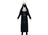 Religione Halloween Maschera Sacra Set Adulto Carnevale Suora, Taglia: 42 - 44 (L) Colore: Nero