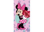 Disney Minnie Mouse Asciugamano Rosa Minnie Mouse Fiocco Rosa Rosa Bianco Vestito Mouse Rosa Rosa Verde Cuori 70 X 140 Cm 100% Cotone