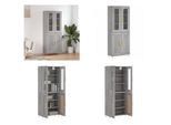 Vidaxl Credenza Grigio Sonoma 69,5X34X180 Cm Materiale A Base Di Legno - Credenza - Credenze - Credenza - Cassettiera
