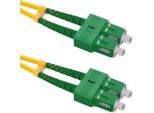 Qoltec Sc/Apc Glasfaser-Patchkabel - Sc/Apc | Monomodale | 9/125 | G652D | Duplex | 1,5 M