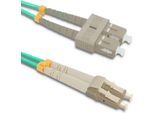 Qoltec Glasfaser-Patchkabel Lc/Upc - Sc/Upc | Multimode | 50/125 | OM4 | Duplex | 5 M