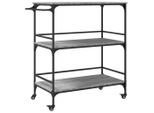 Carrello Da Cucina Grey Sonoma 100,5X50X105 Cm Materiale A Base Di Legno