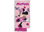 Carbotex Asciugamano Baby 70X140 Minnie Mouse Rosa Cotone Spiaggia C24