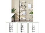 The Living Store Libreria 5 Scomparti Grey Sonoma 56X31,5X174 Cm Materiale A Base Di Legno