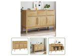 The Living Store Credenza Floro Marrone Cera 114X43X74 Cm In Legno Di Pino Massiccio