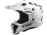 LS2 MX700 Subverter Evo Ii Casco Da Motocross Solido, Bianco, L (59/60)