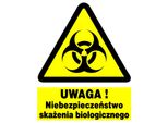 Attenzione Contaminazione Biologica - Cartello Di Avvertimento 225X275