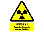 Attenzione ! Le Radiazioni Non Devono Entrare 225X275 Cartello Di Avvertimento Segnale