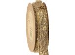 Nastro Decorativo In Pelliccia Sintetica Per Gioielli Marrone Oro 25Mm 15M Nastro Regalo